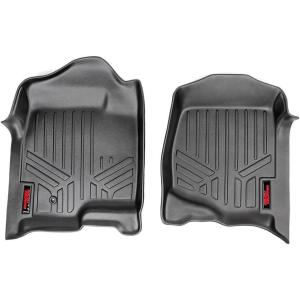 imageRough Country All Weather Front Floor Mats for Chevy Silverado ampamp GMC Sierra 15002500HD3500HD 20072013  NonSlip Waterproof Flexible Floor Armor