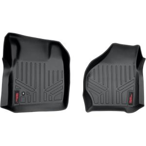 imageRough Country All Weather Front Floor Mats for Ford F250F350 Super Duty Crew Cab 19992007  NonSlip Waterproof Flexible Front Floor Armor