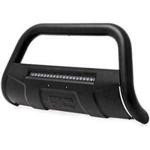 imageRough Country Black LED Bull Bar for Ram 1500 20192024  Builtin 20quot LED Light Bar 90W License Plate Adaptor Easy Bolton Install
