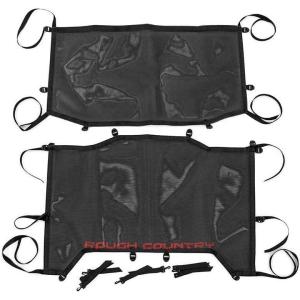 imageRough Country Black Mesh Bikini Top Plus for Jeep Wrangler JL 20182023 4Door  UV Resistant Sunshade Easy Install