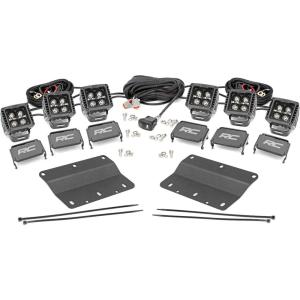 imageRough Country DRL Triple LED Fog Light Kit for Ford Bronco 20212024  Amber DRL