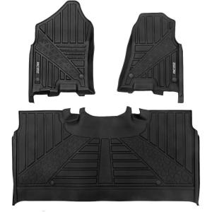 imageRough Country FlexFit Floor Mats for Ram 1500 2019241500 TRX 202124 Crew Cab  Front ampamp Rear Set Custom AllWeather NonSlip TPE Liners with Spill Saver LipFront  Rear