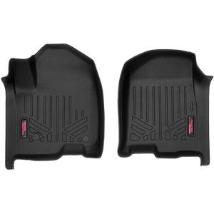 imageRough Country Front Floor Mats for Chevy Silverado ampamp GMC Sierra 15002500HD3500HD 20192025 Bucket Seats  NonSlip Waterproof Flexible Front Floor Mat