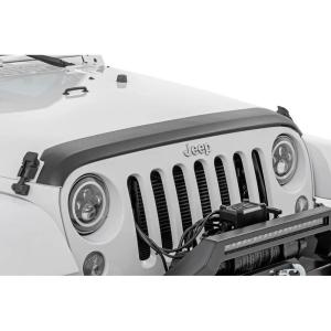 imageRough Country Front Hood Protector for Jeep Wrangler JK 20072018  HighDensity Thermoplastic UVResistant Easy Install Trail Cladding