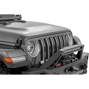 imageRough Country Front Hood Protector for Jeep Wrangler JLUnlimited 20182025  HighDensity Thermoplastic UVResistant Easy Install Trail Cladding