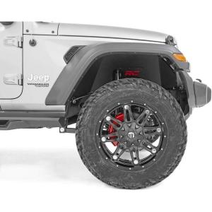 imageRough Country Front Inner Fenders for 20182023 Jeep Wrangler JL  10497A Black