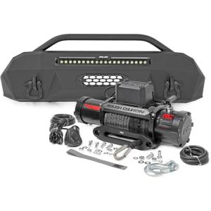 imageRough Country LED Hybrid Front Bumper w12000s Winch for 1623 Tacoma  10727