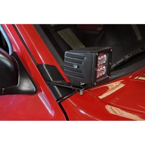 imageRough Country Lower Windshield LED Brackets for 8401 Jeep Cherokee XJ  70525  Black