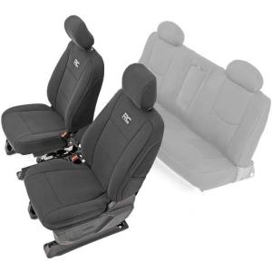 imageRough Country Neoprene Front Covers for Chevy Silverado ampamp GMC 1500 20142018  Waterproof ampamp UV Resistant Foam Padded Front Seat Cover Set