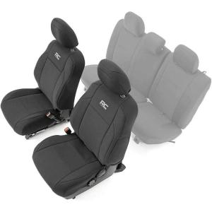imageRough Country Neoprene Front Seat Covers for Toyota Tacoma 20162023  Waterproof ampamp UV Resistant Foam Padded Front Seat Cover Set