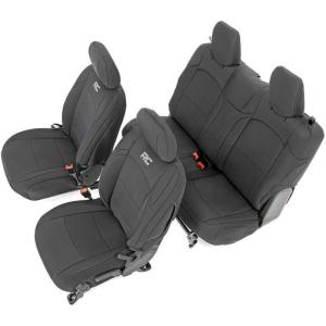 imageRough Country Neoprene Seat Covers for Jeep Wrangler JL 2Door 20182024  Waterproof ampamp UV Resistant Foam Padded Front ampamp Rear Seat Cover Set