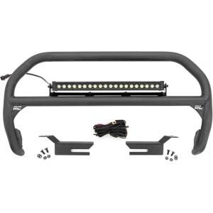 imageRough Country Nudge Bar with 20quot LED Light Bar White DRL for Ford Bronco Sport 20212024  Low Profile Bull Bar with 100W 7200 Lumen LED Bar with DRL