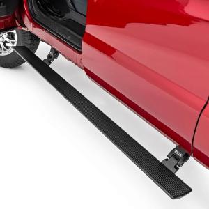 imageRough Country Power Running Boards with LED Step Lights for Ford F250F350 Super Duty 20082016 Crew Cab Retractable Electric Side Steps NonSlip Aluminum Design