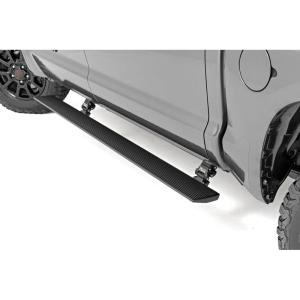 imageRough Country Power Running Boards with LED Step Lights for Toyota Tundra CrewMax 20072021  Dual Motor iForce Electric Powerstep Board ampamp Retractable Truck Steps