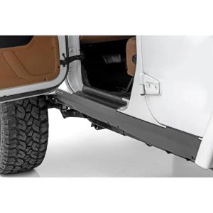 imageRough Country Rocker Sill Plates for Jeep Wrangler JKUnlimited 20072018  Trail Cladding Durable Side Protection Scratch ampamp Impact Resistant Easy Install
