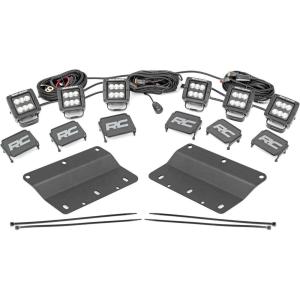 imageRough Country Triple 2quot Fog Light Kit for Ford Bronco 4WD 20212024  3 2in LED Cube Lights SpotFlood Beam