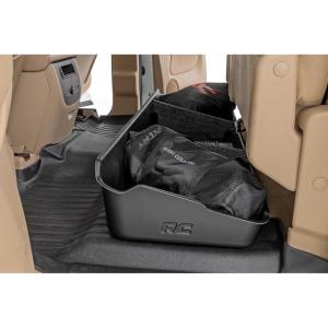 imageRough Country Under Seat Storage for Chevy Silverado 1500 ampamp GMC Sierra 1500 20072013 CrewCab  CustomFit Durable AntiSkid Under Seat Truck Storage