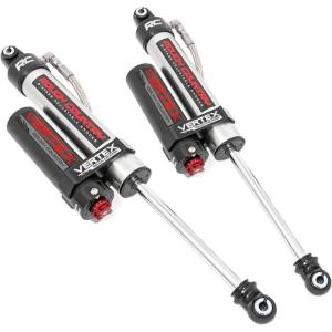 imageRough Country Vertex 25 Reservoir Rear Shocks for Ram 1500 20092018 ampamp Classic  Fits 5575quot Lift NitrogenCharged Monotube Design Set of 2