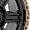 imageRough Country 79 Series One Piece 17x85  5x50  0mm79170918 Semi Gloss Black with Bronze Ring Wheel with Aluminum 17 x 85 inches 5 x 5 inches 0 mm Offset