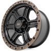 imageRough Country 79 Series One Piece 18x9  5x50  0mm79180918 Semi Gloss Black with Bronze Ring Wheel with Aluminum 18 x 9 inches 5 x 5 inches 0 mm Offset