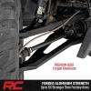 imageRough Country High Clearance Aluminum Control Arms with 2quot Forward Offset for Polaris Ranger XP 1000 20182020  Forged Aluminum AArms with Black Finish 4PackBlack Arms