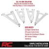 imageRough Country High Clearance Aluminum Control Arms with 2quot Forward Offset for Polaris Ranger XP 1000 20182020  Forged Aluminum AArms with Black Finish 4PackSilver Arms