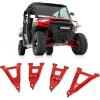 imageRough Country High Clearance Aluminum Control Arms with 2quot Forward Offset for Polaris Ranger XP 1000 20182020  Forged Aluminum AArms with Black Finish 4PackRed Arms