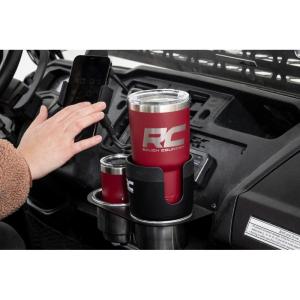 imageRough Country 2 in 1 Expanding Cup and Phone Holder  J5054 Black 269in  39in Diameter