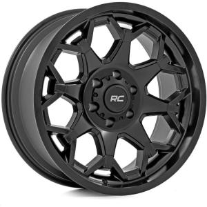 imageRough Country 80 Series Semi Gloss Black 20x10  6x55  25mm80202412 Wheel with Aluminum 20 x 10 inches 6 x 5 inches 25 mm Offset