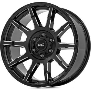 imageRough Country 83 Series OnePiece 17x9 5x5 Gloss Black Wheel83170918 Wheel with Aluminum 17 x 9 inches 5 x 5 inches 0 mm Offset