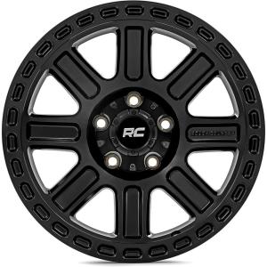 imageRough Country 84180912 Gloss Black Wheel with Aluminum 18 x 85 inches 6 x 5 inches 0 mm Offset15x8 inch