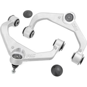 imageRough Country Forged Upper Control Arms for 2024 ChevyGMC 2500 HD  1958REDSilver Finish