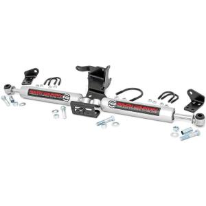 imageRough Country N3 Dual Steering Stabilizer for Jeep Wrangler JL ampamp Gladiator JT 20182025 with 258quot Lift  Enhanced Control ampamp Reduced Vibration Easy Install