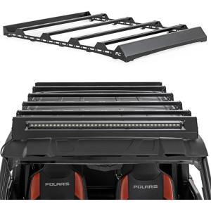 imageRough Country Roof Rack with 40quot 200W LED Spot Beam for 2024 Polaris Xpedition ADV 5  Modular UTV Roof Cargo Rack with Rugged TrailReady DesignRoof Rack200W LED Bar