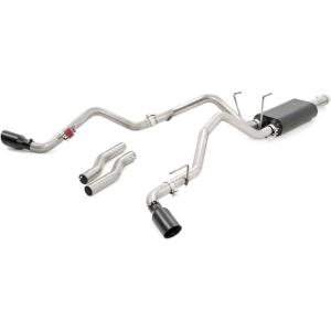 imageRough Country Stainless Dual CatBack Exhaust for Ram 1500 20092018 47L ampamp 57L V8 Engine  Performance Tuned Aggressive Growl