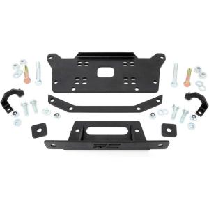 imageRough Country UTV Winch Mounting Plate for 1921 Honda Talon  92029  Black