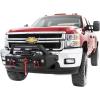 imageRough Country EXO Winch Mount System for Chevy Silverado 2500HD3500HD 20112019  Includes 20in LED Light Bar Dual 2in LED Cubes DRings
