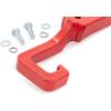 imageRough Country Forged Red Tow Hooks for Jeep Grand Cherokee 20152022  HeavyDuty Front Recovery Points BoltOn Installation PowderCoated Steel Pair
