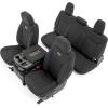 imageRough Country Neoprene Seat Covers for Chevy Silverado ampamp GMC Sierra 1500 20192026 wRear Seat Storage ampamp Cup Holder  Waterproof ampamp UV Resistant Foam Padded Front ampamp Rear Row Cover SetFront  Rear Rows