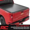 imageRough Country Powered Retractable Tonneau Cover for Chevy Silverado ampamp GMC Sierra 1500 20192025  Fits 510 Bed Key Fob Control Lockable WeatherResistant Bed Cover