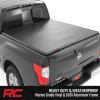 imageRough Country Soft TriFold Vinyl Tonneau Cover for Nissan Titan 20172024  Fits 57quot 67quot Bed WeatherResistant Truck Bed Cover