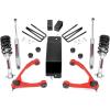 imageRough Country 35quot Lift Kit with N3 Loaded StrutsN3 Rear Shocks for Chevy Silverado ampamp GMC Sierra 1500 20072013  Silver Control Arms