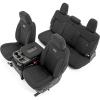 imageRough Country Neoprene Seat Covers for Chevy Silverado ampamp GMC Sierra 1500 20192026 wRear Seat Storage ampamp Cup Holder  Waterproof ampamp UV Resistant Foam Padded Front ampamp Rear Row Cover SetFront  Rear Rows