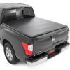 imageRough Country Soft TriFold Vinyl Tonneau Cover for Nissan Titan 20172024  Fits 57quot 67quot Bed WeatherResistant Truck Bed Cover