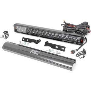 imageRough Country 20quot Dual Row LED Light Bar Kit for Jeep Grand Cherokee WK2 20112020  Hidden Bumper Mount 200W Spectrum Series 18000 Lumens Combo Spot ampamp Flood Beam