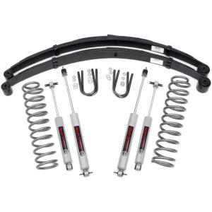 imageRough Country 3quot Suspension Lift Kit for 19842001 Jeep Cherokee XJ  630N2N3 Shocks  AddaLeaf Springs