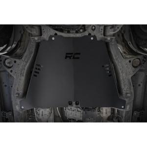 imageRough Country Catalytic Converter Shield for Toyota Tundra 2WD4WD 20072021  Anti Theft Skid Plate 14Gauge Steel BoltOn Protection ampamp PowderCoated Finish