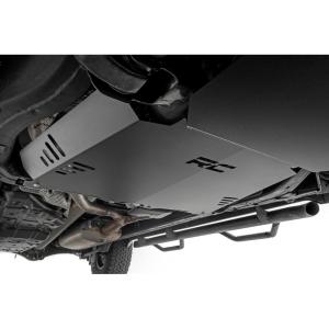 imageRough Country Catalytic Converter Shield for Toyota Tundra 2WD4WD 20222025  Anti Theft Skid Plate 14Gauge Steel BoltOn Protection ampamp PowderCoated Finish