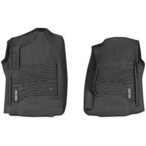 imageRough Country FlexFit Front Floor Mats for Chevy Silverado ampamp GMC Sierra 15002500HD3500HD 20142019 Crew Cab  Custom AllWeather NonSlip TPE Liners wSpill Saver LipFront Only