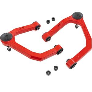 imageRough Country Forged Aluminum Upper Control Arms for Ford Ranger 4WD 20242025 OE Upgrade 2Pack SilverRed Finish